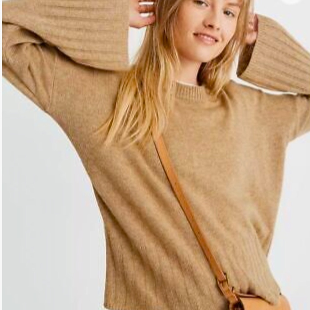 Madewell Ayres Wide-Sleeve Cropped Sweater Size S